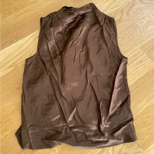 Rails Satin Chocolate Brown Mock Neck Top in Size XS. WORN ONCE